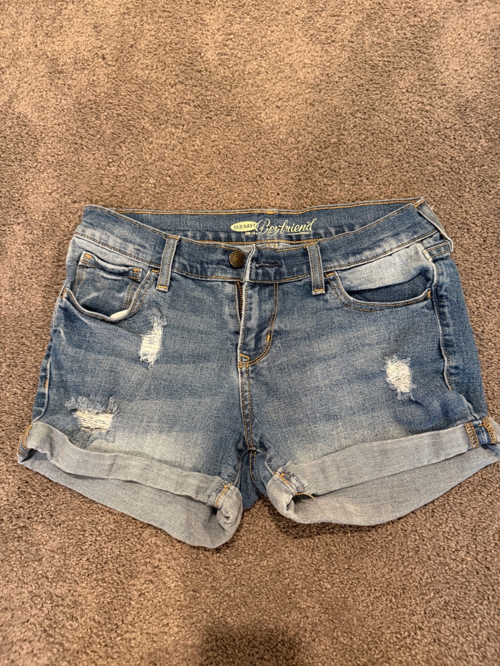 Old Navy Boyfriend Denim Shorts in Light Blue